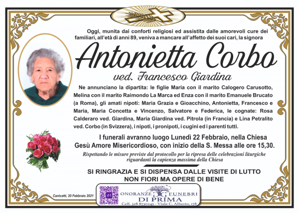 ANTONIETTA CORBO